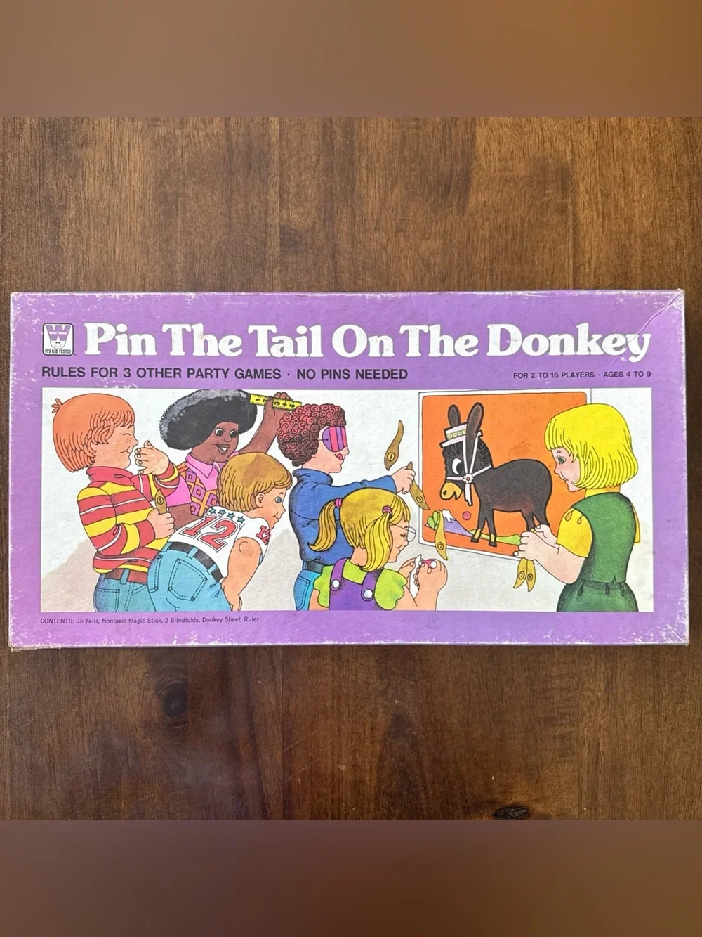 Vintage 1975 Whitman Pin the Tail on the Donkey game #4799 Nostalgic Party Games